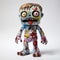 Colorful Realism Zombie Vinyl Toy With Adorable Toy-like Proportions