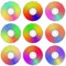 Colorful Realistic Compact Disc Collection