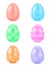 Colorful realistic easter eggs stock vector illustration