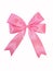 Colorful realistic satin pink soft bow and ribbon for gift wrapping elements.