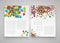 Colorful realistic templates for advertising or presentation, vector illustration