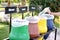Colorful Recycle Bins