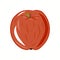Colorful red apple icon illustration. Idea for paper, covers, templates, summer holidays, natural fruit themes. Isolated