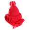 Colorful red knitted scarf and hat