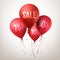 Colorful Red Sale Balloons Flying for Christmas