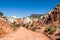 Colorful red sandstone at Cottonwood canyon Road