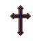 Colorful religious Christian cross crucifix design. Vector illustration