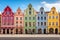 Colorful renaissance house facades