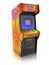 Colorful retro arcade game machine