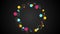 Colorful retro circles abstract hipsters video clip