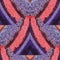 Colorful retro kaleidoscope sixties style pattern. Modern vintage fabric textile background. Fun funky woven screen