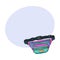 Colorful retro style colorful waist bag, fashion accessory from 90s