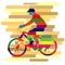 Colorful of ride Bicycle Vector