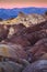 The Colorful Ridges Of Zabriskie Point At Sunrise, Death Valley