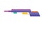 Colorful rifle. Vector illustration decorative design