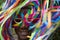 Colorful Rio Carnival Smiling Brazilian Man in Mask