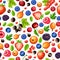 Colorful Ripe Forest Berries Seamless Pattern