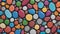 colorful river stones pebbles beach seamless pattern
