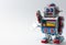 Colorful robot with mechanical wind up key