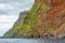 Colorful rocky cliff coast of Madeira