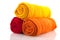 Colorful rolled towels