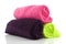 Colorful rolled towels