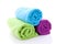 Colorful rolled towels