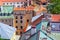 Colorful roofs, old buildings of Lublin