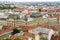 Colorful rooftops and skyline of  Zagreb