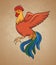 Colorful rooster stock illustrationâ€“ stock illustration