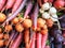 Colorful root vegetables