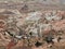 A colorful rose canyon on hand in Cappadocia, Turkey