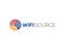 Colorful rotated signal wifi source logo