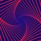 Colorful rotating geometric  violet and blue squares. Geometric abstract optical illusion on dark violet background. vector eps10