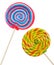 Colorful round lollipop isolated
