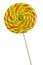 Colorful round lollipop isolated