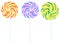 Colorful round lollipop set isolated