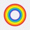 Colorful round rainbow frame vector illustration.