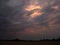 A colorful round storm cloud