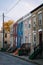 Colorful row homes in Remington, Baltimore, Maryland