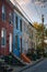 Colorful row homes in Remington, Baltimore, Maryland