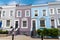 Colorful row houses in Notting Hill