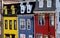 Colorful row houses in St John`s Newfoundland