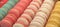 Colorful rows of Macaroons or Macarons as this delicious pastry is called in France