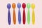 colorful rubber baby spoon