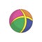 Colorful Rubber Childish Ball for Active Pastime