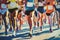 Colorful Running marathon poster, sport and activity background, colorful banner design illustration