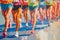 Colorful Running marathon poster, sport and activity background, colorful banner design illustration