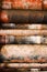 Colorful rusty concrete pipes