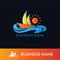 Colorful Sail Logo Template for Business or Company